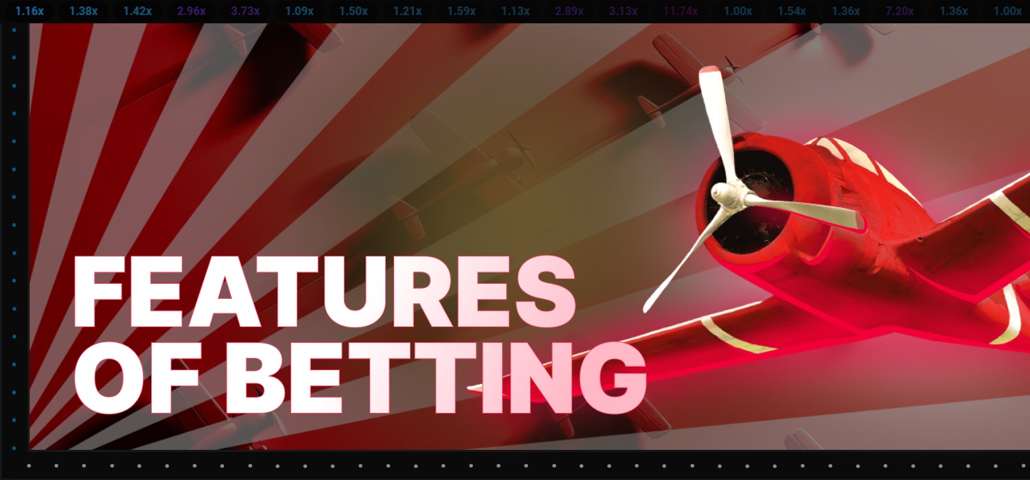 features of betting in Aviator game